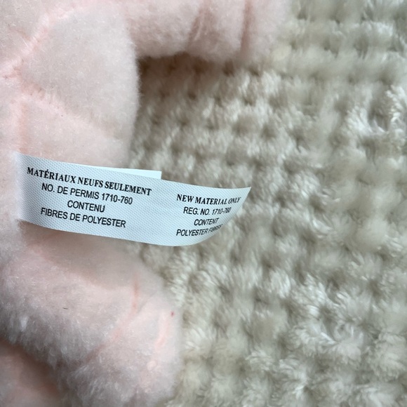 MTY International Co Fuzzy Plush Pink Rattle Bunny Rabbit Stuffed Animal Toy - Picture 12 of 12